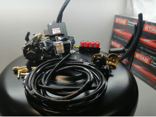 Комплект ГБО 4 Stag 200 Go Fast/ред.Stag r02/форс.Valtek + баллон 42л.