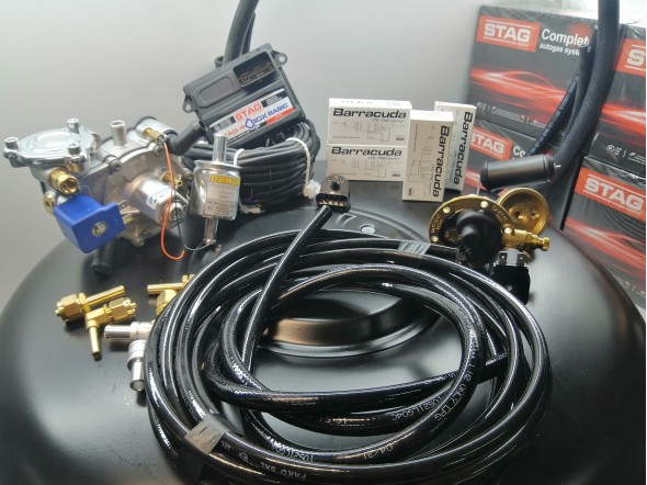 Комплект ГБО 4 Stag Q-Box Basic/ред.Tomasetto Nordic/Barracuda + баллон 42л. Комплект ГБО 4 Stag Q-Box Basic/ред.Tomasetto Nordic/Barracuda + баллон 42л.