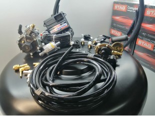 Комплект ГБО 4 Stag Q-Box Basic/ред.Stag r02/Hana + баллон 42л. Комплект ГБО 4 Stag Q-Box Basic/ред.Stag r02/Hana + баллон 42л.
