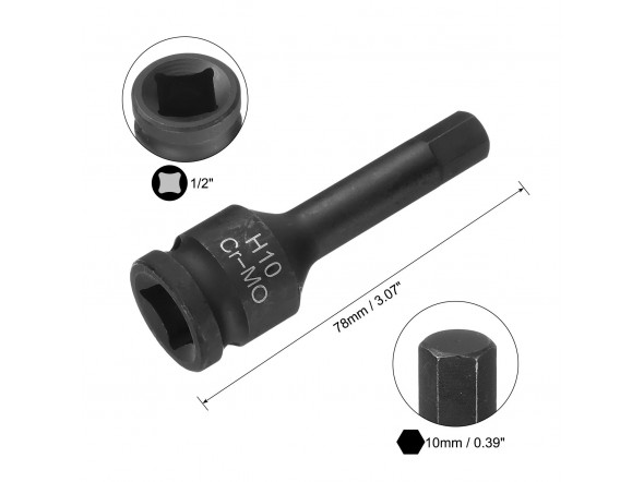 Головка 1/2" з насадкою Hex 10мм ударна FORCEKRAFT FK-24407810MPB Головка 1/2" з насадкою Hex 10мм ударна FORCEKRAFT FK-24407810MPB