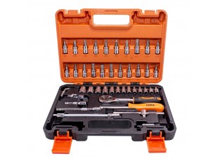 Набір інструментів 46 предметів 1/4'' (6гр.) (4-14мм) IS-2462-5 EURO Набір інструментів 46 предметів 1/4'' (6гр.) (4-14мм) IS-2462-5 EURO