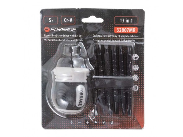 Викрутка реверсивна з набором спеціальних біт FORSAGE F-32807MR Викрутка реверсивна з набором спеціальних біт FORSAGE F-32807MR