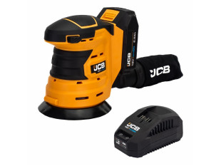 Акумуляторна ексцентрикова шліфувальна машина JCB 18V (125 мм) з батареєю 2.0 Аг та швидким зарядним пристроєм + сумка JCB-18OS-2XB-E Акумуляторна ексцентрикова шліфувальна машина JCB 18V (125 мм) з батареєю 2.0 Аг та швидким зарядним пристроєм + сумка JCB-18OS-2XB-E