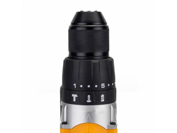 Дриль-шуруповерт акумуляторний (JCB-18CD-BE) 18V, max 45Nm в комплекті із зарядним пристроєм (JCB-18VFC-E) 2.4A та батареєю акумуляторною (JCB-20LI-E) 2.0AH JCB-18CD-2XB-E
