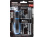 Викрутка-тримач переставна з комплектом біт (L65мм PH1-5mm, PH2-6mm, L110мм PH1-5mm, PH2-PH2mm, L127, PH2, 6mm) 7 предметів на блістері Forsage F-2074B