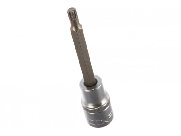 Головка 1/2" з насадкою Spline M6 12-променева L- 100мм Forsage F-34810006