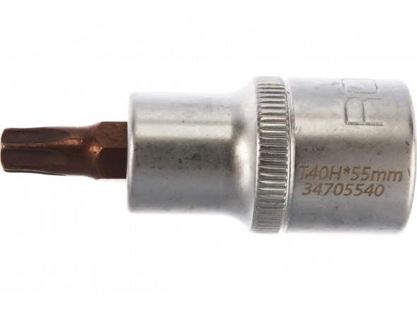 Головка-біта TORX Premium T40 з отвором 1/2 (L-55мм) ROCKFORCE RF-34705540 Premium