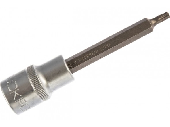 Головка 1/2" з насадкою Torx T20H з отвором L- 100мм ROCKFORCE RF-34710020