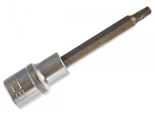 Головка 1/2" з насадкою Torx T30H з отвором L- 100мм ROCKFORCE RF-34710030