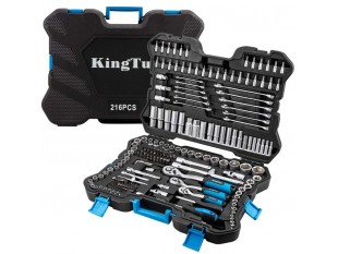 Набір інструментів 216пр. 1/4'', 3/8'', 1/2'' (6гр.) KingTul KT-38841 EURO