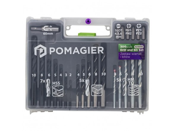Набір біт та свердл 300 предметів Pomagier Pom-423090